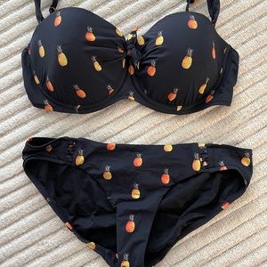Seafolly Pineapple Bikini Top and Bottom US size 8 NWOT
